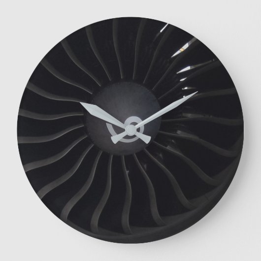 Jet Engine Wall Clock Grote Klok (Voorkant)