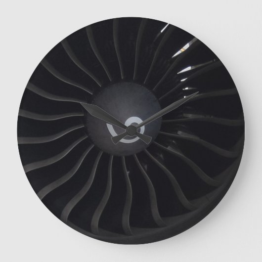 Jet Engine Wall Clock Grote Klok (Voorkant)