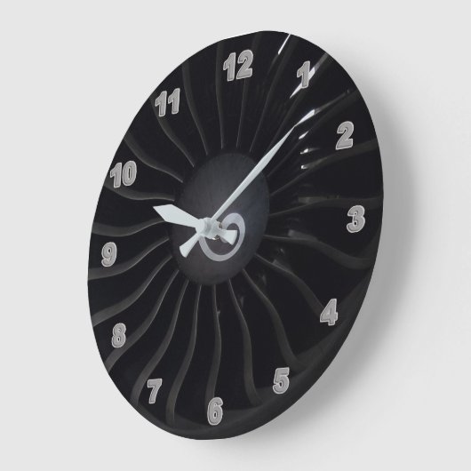 Jet Engine Wall Clock Grote Klok (Hoek)