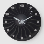 Jet Engine Wall Clock Grote Klok (Voorkant)