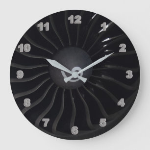 Jet Engine Wall Clock Grote Klok