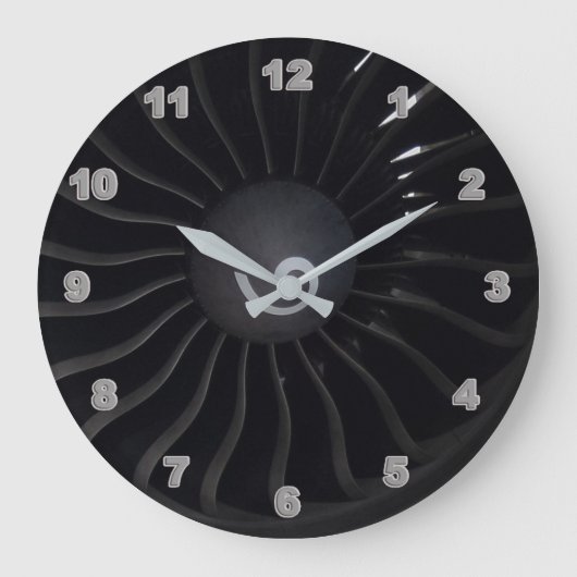 Jet Engine Wall Clock Grote Klok (Voorkant)
