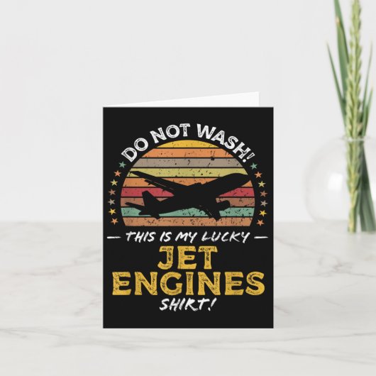 Jet Engines Grappig Vliegtuig Quote Graphic Kaart (Voorkant)