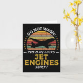 Jet Engines Grappig Vliegtuig Quote Graphic Kaart (Gele Bloem)