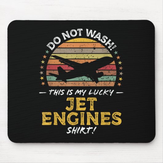 Jet Engines Grappig Vliegtuig Quote Graphic Muismat (Voorkant)