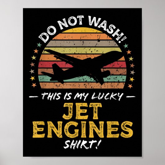 Jet Engines Grappig Vliegtuig Quote Graphic Poster (Voorkant)