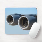 Jet Engines in Blue Sky Mousepad Muismat (Met muis)