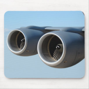 Jet Engines in Blue Sky Mousepad Muismat