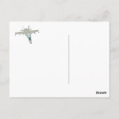Jet Fighter F18 Hornet Design Briefkaart (Achterkant)