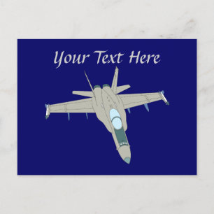 Jet Fighter F18 Hornet Design Briefkaart