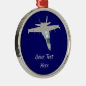 Jet Fighter F18 Hornet Design Metalen Ornament (Rechts)