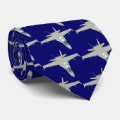 Jet Fighter F18 Hornet Design Stropdas (Opgerold)