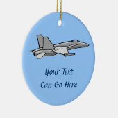 Jet Fighter F18 Hornet Vliegtuigpiloot Ontwerp Keramisch Ornament (Rechts)