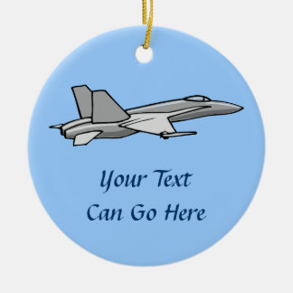 Jet Fighter F18 Hornet Vliegtuigpiloot Ontwerp Keramisch Ornament