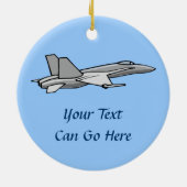 Jet Fighter F18 Hornet Vliegtuigpiloot Ontwerp Keramisch Ornament (Achterkant)