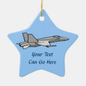 Jet Fighter F18 Hornet Vliegtuigpiloot Ontwerp Keramisch Ornament (Voorkant)