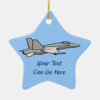 Jet Fighter F18 Hornet Vliegtuigpiloot Ontwerp Keramisch Ornament