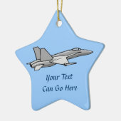 Jet Fighter F18 Hornet Vliegtuigpiloot Ontwerp Keramisch Ornament (Links)