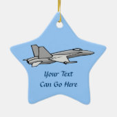 Jet Fighter F18 Hornet Vliegtuigpiloot Ontwerp Keramisch Ornament (Achterkant)