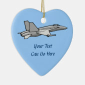 Jet Fighter F18 Hornet Vliegtuigpiloot Ontwerp Keramisch Ornament (Rechts)