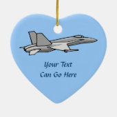 Jet Fighter F18 Hornet Vliegtuigpiloot Ontwerp Keramisch Ornament (Achterkant)