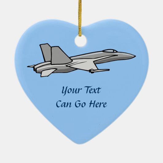 Jet Fighter F18 Hornet Vliegtuigpiloot Ontwerp Keramisch Ornament (Achterkant)