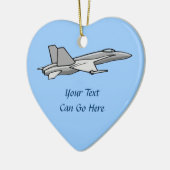 Jet Fighter F18 Hornet Vliegtuigpiloot Ontwerp Keramisch Ornament (Links)