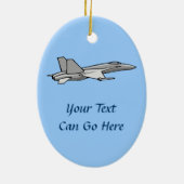 Jet Fighter F18 Hornet Vliegtuigpiloot Ontwerp Keramisch Ornament (Achterkant)