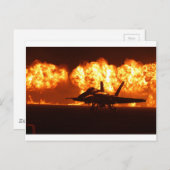 Jet Fighter Flames Briefkaart (Voorkant / Achterkant)