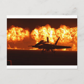 Jet Fighter Flames Briefkaart