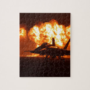 Jet Fighter Flames Legpuzzel