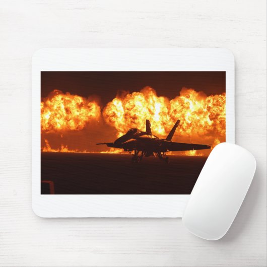 Jet Fighter Flames Muismat (Met muis)
