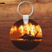 Jet Fighter Flames Sleutelhanger (Voorkant)