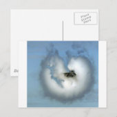 JET FIGHTER IN VAPOR BRIEFKAART (Voorkant / Achterkant)