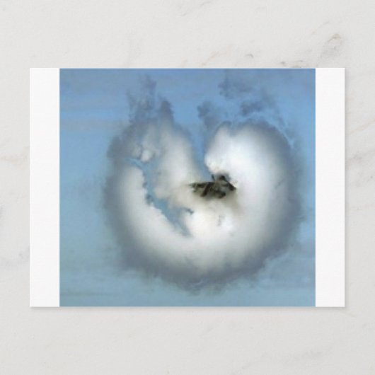 JET FIGHTER IN VAPOR BRIEFKAART (Voorkant)