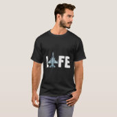 Jet Fighter Life Jet Plane Pilot T-shirt (Voorkant volledig)