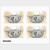 Jet Fighter Rechthoekige Sticker (Vel)