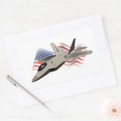 Jet Fighter Rechthoekige Sticker (Envelop)
