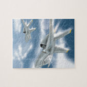 Jet Fighter Vliegtuig Legpuzzel (Horizontaal)