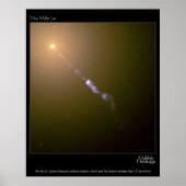 Jet in M87 Hubble Telescope Foto Poster (Voorkant)