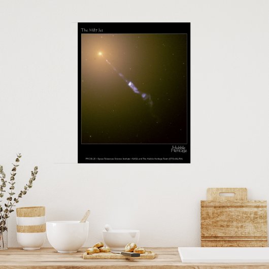 Jet in M87 Hubble Telescope Foto Poster (Keuken)