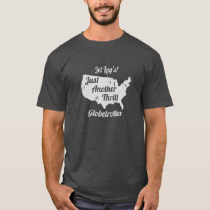 Jet Lag Design Grijs Gainsboro Kleur T-shirt