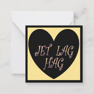 JET LAG HAG TRAVEL DESIGN NOTITIEKAARTJE