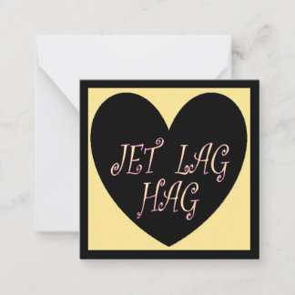 JET LAG HAG TRAVEL DESIGN NOTITIEKAARTJE