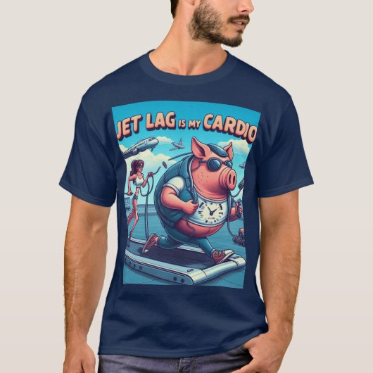 Jet Lag is mijn cardio T-shirt (Voorkant)