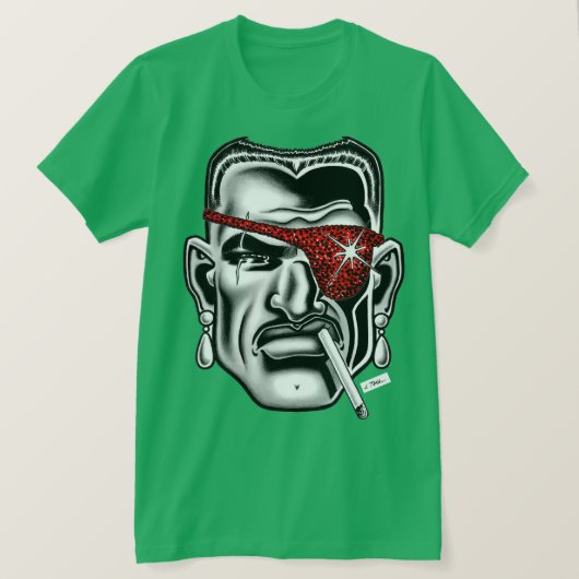 Jet Latex™/Gebroken Neus/Groen T-shirt (Design voorkant)