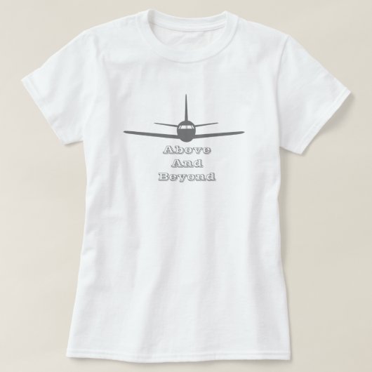 Jet Liner boven en buiten T-shirt (Design voorkant)