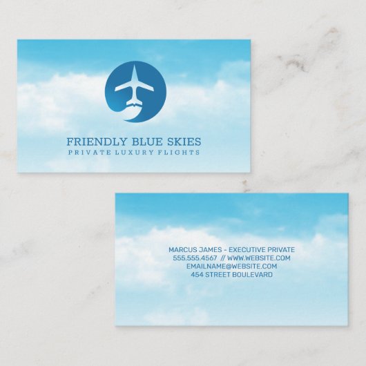 Jet Logo | Wolken en Lucht Visitekaartje (Voorkant / Achterkant)