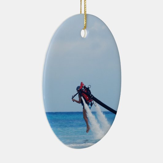 Jet Pack Blasting off Keramisch Ornament (Rechts)