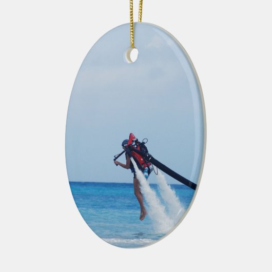 Jet Pack Blasting off Keramisch Ornament (Links)